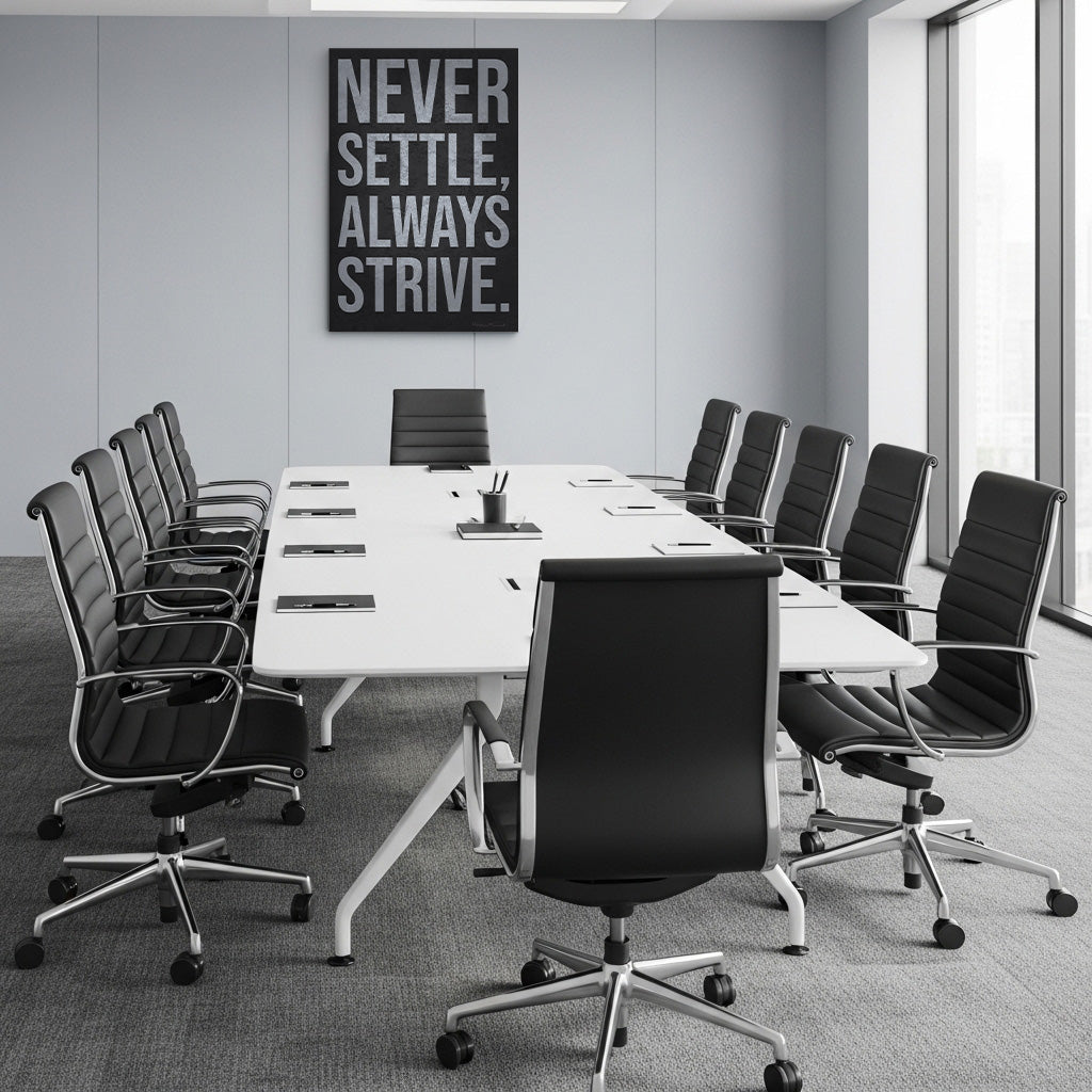 Never Settle, Always Strive