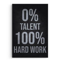 0 Percent Talent 100 Percent Hard Work