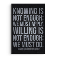 Knowing Is Not Enough